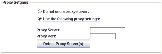 trafci proxy settings