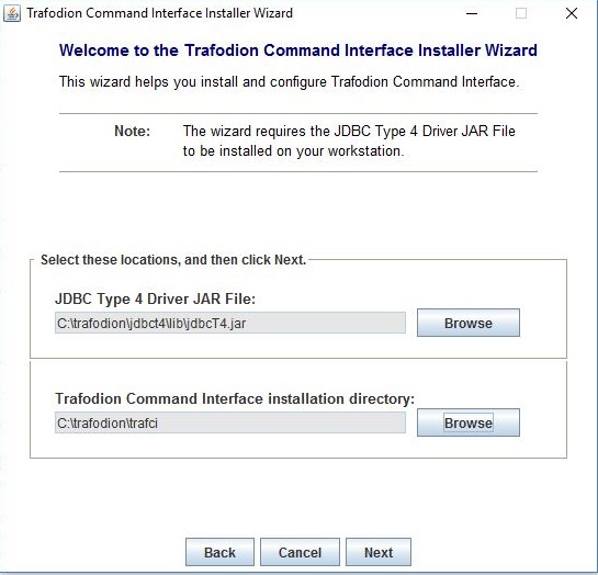 trafci installation choices